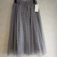 新品 INCEDE フレアスカート グレー Mのサムネイル