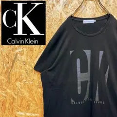 送料無料 カルバンクライン デカロゴ 人気 ブラック ゆるだぼ00s Tシャツのサムネイル