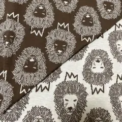 ニット生地　マフォン　オオカミ