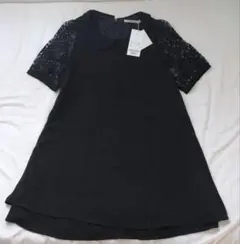 【新品】レディース ブラック 半袖 ワンピース レイカズン
