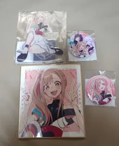超かぐや姫！ かぐやセットアクリルスタンド 缶バッジ3種 色紙 2種