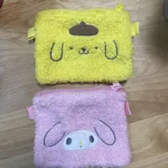 ポムポムプリン マイメロディ ガチャガチャ ポーチ2個セット