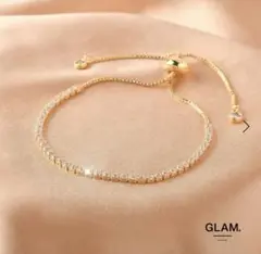 GLAM ジルコニアテニスチェーンブレスレット