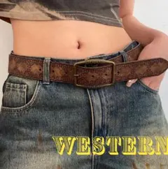 ウエスタンベルト アメカジ ゴールド ヴィンテージ レトロ 古着 y2K