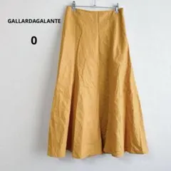 ギャラルダガランテ フレアスカート リネン100% 麻 イエロー 無地 日本製