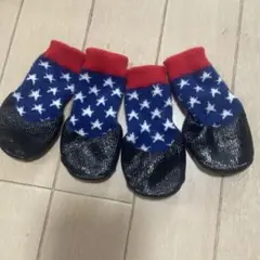犬用靴下 赤・青・白 星柄
