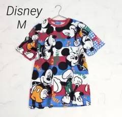 東京ディズニーリゾート半袖Tシャツミッキー総柄クルーネックコットン100%