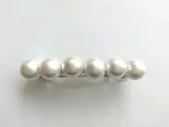 ハンドメイド　コットンパールバレッタ