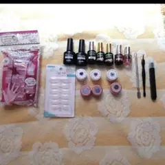 ジェルネイル カラーセット 爪ケア まとめ売り全18点