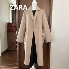 美品★ZARA★ザラ　ウール混ガウンコート