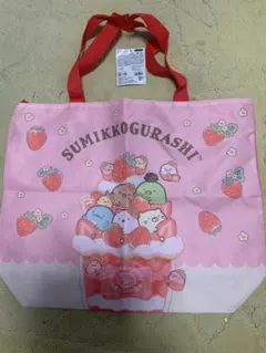 新品 すみっコぐらし ビッグトートバッグ いちご ピンク