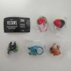 ガチャ　ディズニーヴィランズ ファッションリングコレクション 全5種コンプセット