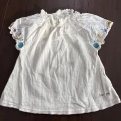 刺繍入り　ホワイトチュニック 100cm