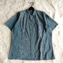 【USA輸入】CHAPS RALPH LAUREN 半袖ボックスシャツ L 総柄