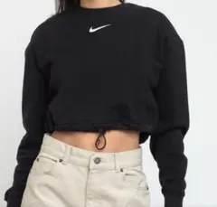 Nike ナイキ クロップドスウェット 黒