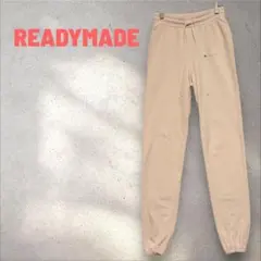 READYMADE スウェットパンツ ロゴ刺繍 ピンク S 日本製
