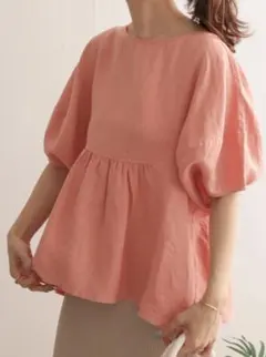 URBANRESEARCHDOORSリネン100ゆったりバルーンスリーブブラウス