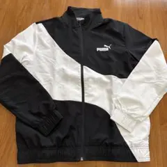 PUMA ジップアップジャケット M ブラック/ホワイト