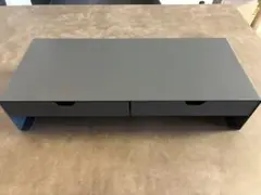 霜山 デスクシェルフ モニタースタンド ダークグレー 幅50cm