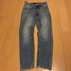 ZARAダメージ加工ライトブルースキニーデニム