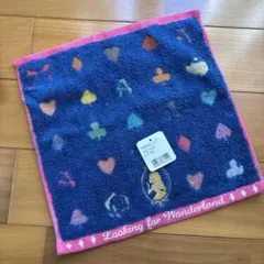 不思議の国のアリス　今治タオル　ハンカチタオル　トランプ　ブルー