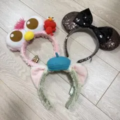 ディズニーカチューシャ　ミニースパンコールカチューシャ（ブラウン×ブラック)