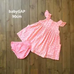 babyGAP　ノースリーブフリルつきピンクワンピース
