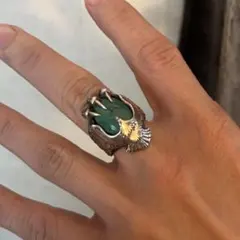 SAAD シルバーリング　イーグル　ターコイズ 　19号