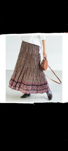花柄ロングスカート