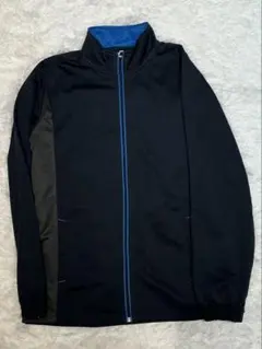 黒/青 ジップアップ スポーツジャケット