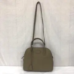 未使用 ブガッティ型2wayバッグ 牛革 ショルダーバッグ ベージュ ベージュ