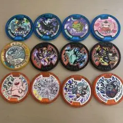 妖怪ウォッチ 妖怪メダル 12枚セット　オロチ、キュウビ、犬神、青龍など