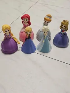 カプキャラ　ヒロインドール　 ディズニー　プリンセス　6体セット