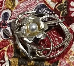 美品　ヴィンテージ ❤️本真珠ブローチ　帯留　アコヤパール　入学式卒業式