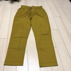 今だけ価格。シューラルー綿混さらっとした履きやすいマスタードカラーアンクルパンツ