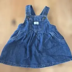 【美品】h&m デニム サロペットワンピース 4ー6m