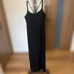 【新品】ブラック リブ編み キャミワンピース　GRL