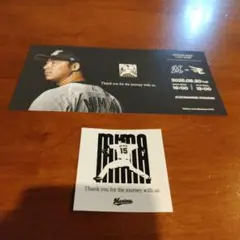 千葉ロッテマリーンズ美馬選手引退試合チケット　ステッカー