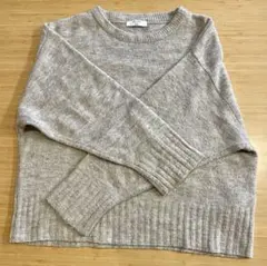 Samansa Mos2 blue M ニットセーター ベージュ