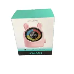 JOYROOM タイマー付き置き時計 デジタル うさ耳デザイン ピンク