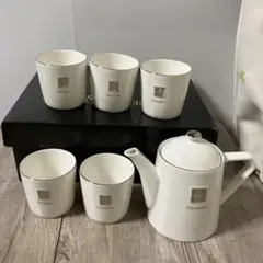 E-1 【希少・未使用】イヴ・サンローランティーセット ポット＆カップ6点セット