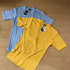 B.V.D. Tシャツ 2枚セット イエロー ブルー M