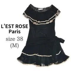 《*＊✿❀花＊花の部屋❀✿＊*様専用》レストローズ ドレス 黒 金 ワンピース