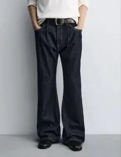 ZARA フレアデニム ジーンズ 42 タグ付き Iライン swag
