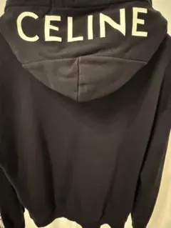 【極美品✨】CELINE セリーヌ フードロゴ フルジップパーカー 黒 S