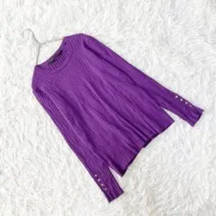 《イェッカヴェッカ》 (F) テレコリブニットソー ラウンドネック シンプル