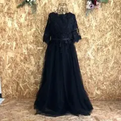 SG4512 DEEPEYES ブラック　ロングドレス　発表会