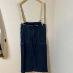 ダークブルーデニムサロペット Lサイズ