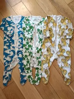 next 6-9ヶ月 動物柄ロンパース 3着セット