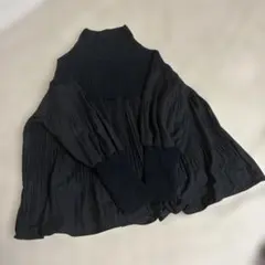 異素材ニットトップス タートルネック ブラック 未使用